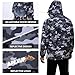 APEXUP Packable Rain Jacket Men with Reflective Zipper, Lightweight Waterproof Jacket Windbreaker Hooded Raincoat, Mens Rain Jackets for Outdoor, Running, Hiking, Travel, Cycling (Camo, 3XL)