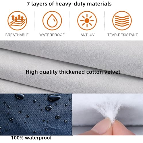 Image of 2026 Upgraded Car Cover for Jeep Wrangler 4 Dr /Unlimited 4 Door JK JL Car Accessories2006-2026, Waterproof Full Exterior Windproof Snow Proof Rain Sun Hail Protection with Door Zipper & Inner Cotton