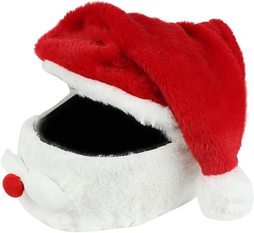 Cabilock Funda para casco de motocicleta, protector de Papá Noel de Navidad, accesorios de decoración para hombres y mujeres, fiesta de Navidad