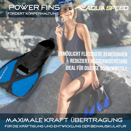 Foto von Aqua Speed Flossen Schwimmtraining kurz Erwachsene | Kurzflossen | Taucherflossen | Schwimmflossen | Schnorchelflossen | Trainingsflossen | Tauchen | Gr. 44/45 | Action