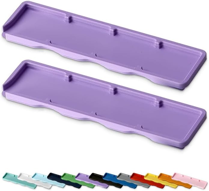 Glassboard Studio MagInk Quad Tray (Set of 2) – Magnetic Mini Ink Pad Holder with Non-Slip Base, 4-Slot Craft Tray for Stamping, Ink Blending, Cardmaking, and Scrapbooking (Periwinkle Purple)