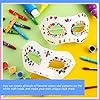 Leyndo 24 Pack Paper Mache Art Mask White Craft Masquerade Masks and Gem Stickers DIY Blank Mardi Gras Halloween Cosplay Party (Half Face Style) #2