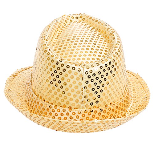 Image of boxed-gifts Solid Color Sequins Fedora Hat