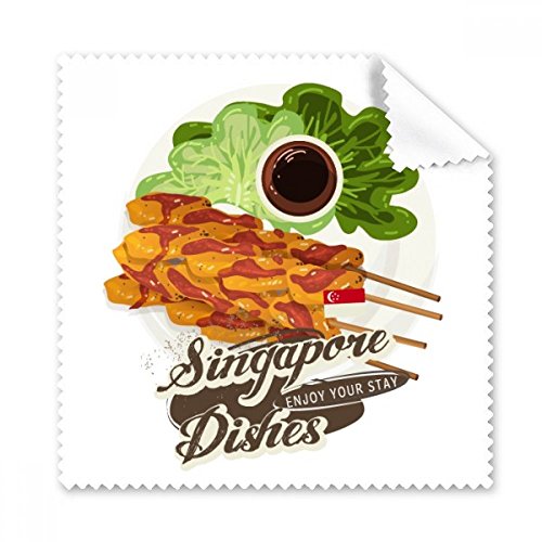 Tissu lunettes efficace contre les traces de doigts motif Singapour satay