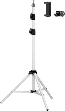 200cm Beyaz Projeksiyon, Telefon, I k Stand  Tripodu Ball Head ve Telefon Tutucu