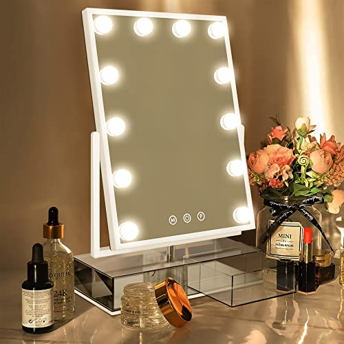 Espejo de Maquillaje NeuType con Luces y 12 Bombillas