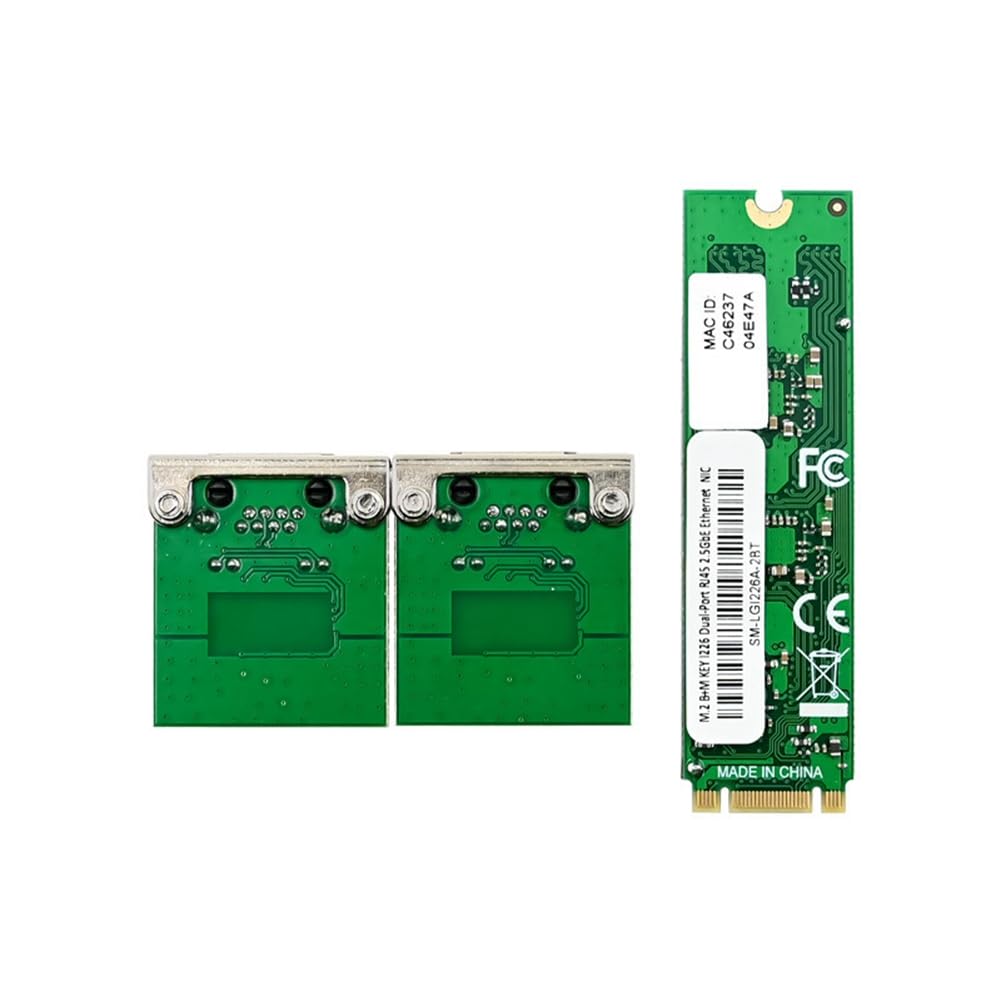 Przemysłowy adapter Gigabit Ethernet 2,5G M. 2 B+ M I226-T2 dwuportowa karta sieciowa