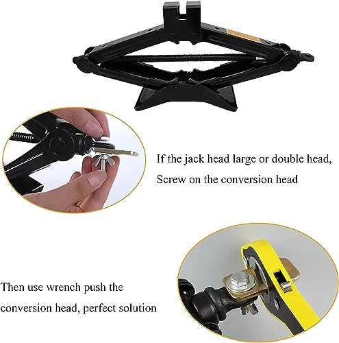 Image of Auto Labor Saving Wrench, Car Jack and Lug Wrench Handle, Scissor Jack, Tire Wheel Lug Wrench for Motorcycle, Car, SUV