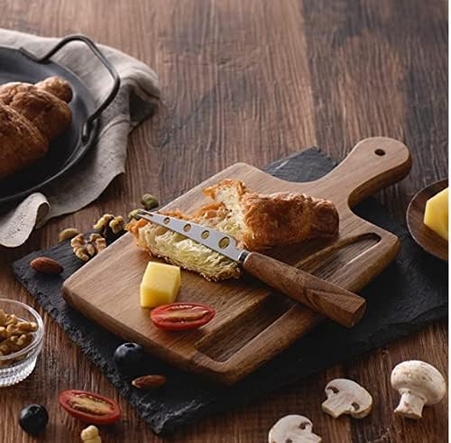 Mini Small Cheese Board and Knife Set, Charcuterie Platter & Serving Tray for Wine, Crackers, Brie and Meat for Home,Picnic,Restaurant, Cafe Use (Dimensions :19 x 15 x 1.5 cm) 1