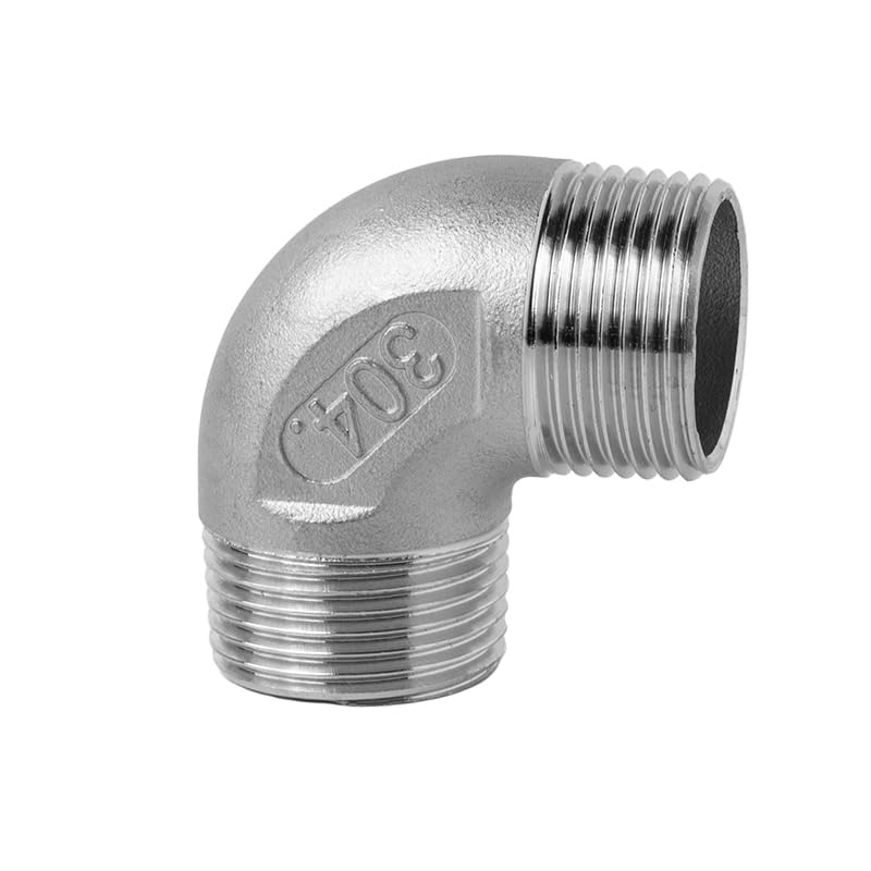 Codos BSP, Codo de 90 Grados en ángulo 3/8", 1/2" y 1/4" Acero Inoxidable SS304 Hembra(90 D Female Thread,1/2")