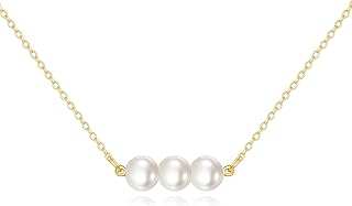 KECHO 14K 真金珠吊坠项链纯黄金首饰周年纪念女士生日礼物