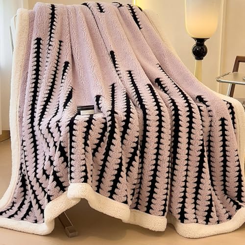 Couverture en Jacquard Géométrique pour Soirées Cocooning Lit