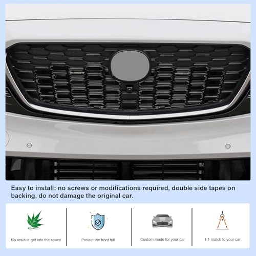 Image of CDEFG 2Pcs for 2026 Mazda CX-5 Front Grill Mesh Insert Front Upper Grille | for 2026 Mazda CX5 (S /Select /Preferred /Premium /Premium Plus) Accessories Car Exterior Accessories ABS Material