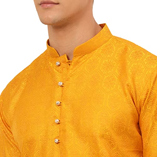 Image of Jompers Silk Blend Men's Woven Design Kurtas.