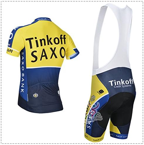 Tinkoff Saxo Bank Maglia manica corta + Ciclismo Salopette Shorts Kit 2014  Abbigliamento Ciclismo / Ciclismo Jersey / Ciclismo (M) : Abbigliamento