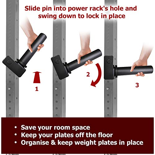 A2ZCARE Weight Plate Holder, Attachment Power Cage Rack for Power Rack
