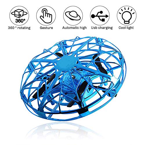 Preisvergleich Produktbild SeeKool Mini Drohne UFO, Wiederaufladbar Hubschrauber Quadrocopter mit LED Licht, Infrarot Induktions Flying Ball Fliegendes Spielzeug für Kinder,Indoor- und Outdoor-Spiele
