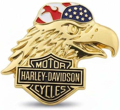 Bike 3D Metal Eagle Harley Car Sticker & Motorcycle Stickers 7 x 6.8 cm Eagle Harley Emblem Sticker Styling Accessories Decals (Golden) CBZ Xtreme