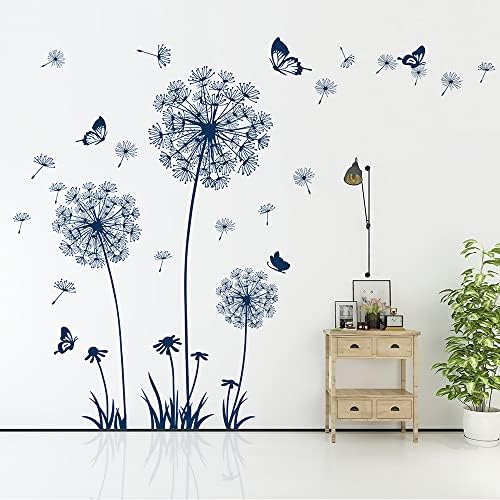 Amazon.com: 2 Sheets Dandelion Wildflower Wall Decals Art, Calcomanías ...