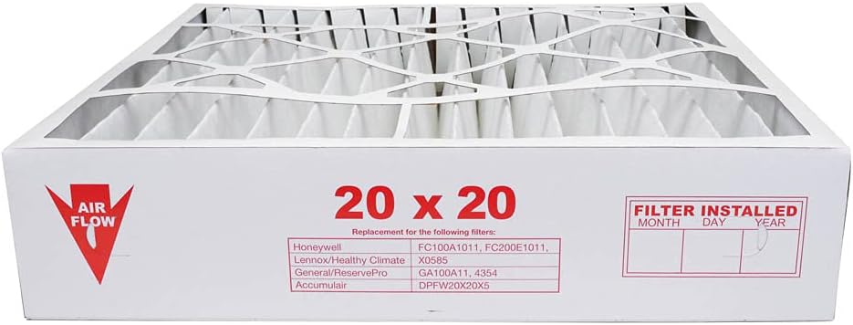 AIRx Filters 20x20x5 Furnace Filter MERV 8 HVAC AC Air Filter, Replacement for Honeywell FC100A1011 FC200E1011 CF200A1024, Dust, Pollen, Lint & Dander Control, 2-Pack
