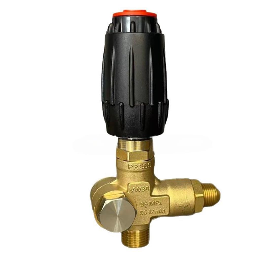 Xnuiasqe VW30A Brass Pressure Regulator Unloader Valve, 40L/Min Adjustable Pressure Relief Valve Special 4350 Psi