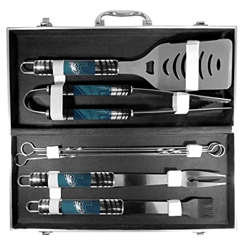 NFL Siskiyou Sports Fan Shop Philadelphia Eagles Steel Tailgater BBQ Set w/Case 8 piece Gray