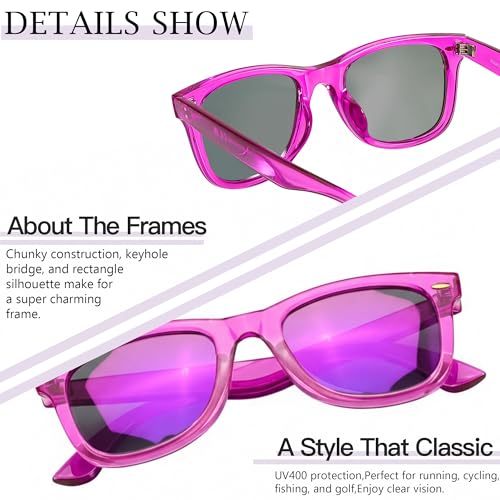 Image of SIPHEW Polarized Sunglasses for Women & Men - UV400 Mirrored Eyewear | Designer Unisex Fashion Sun Glasses w /Medium Fit,Suitable for Any Face Shape,Beach,Everyday Wear