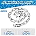 Boat Anchor Chain, 316 Stainless Steel Marine Grade Anchor Lead Chain-3/8 Inch x 5 Feet with Dual 5/16 Inch Lock Ring Shackles for Boats, Works with Different Anchors