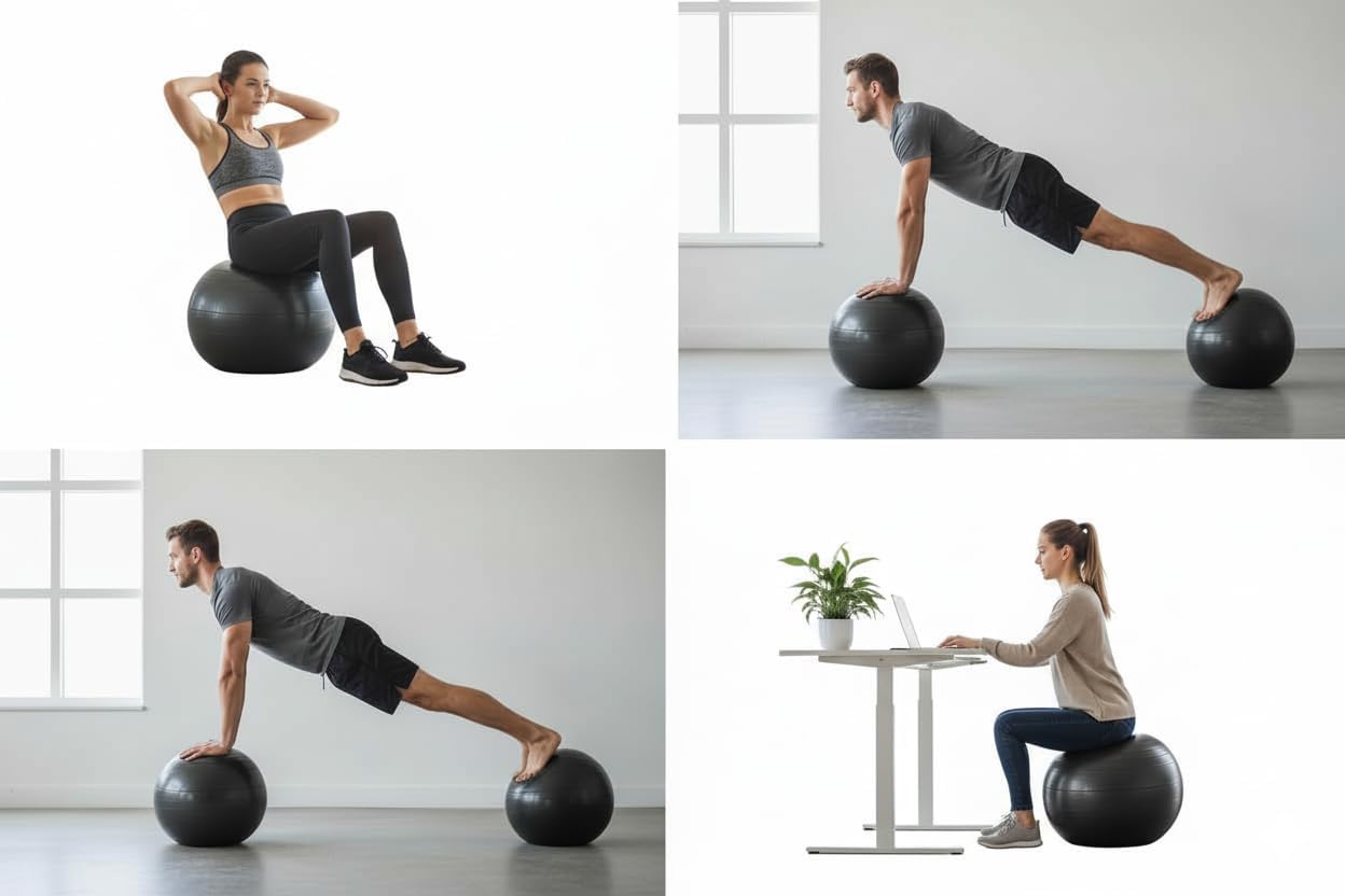 ECO-WISE Aeromat Fitness Ball - 65cm - Black