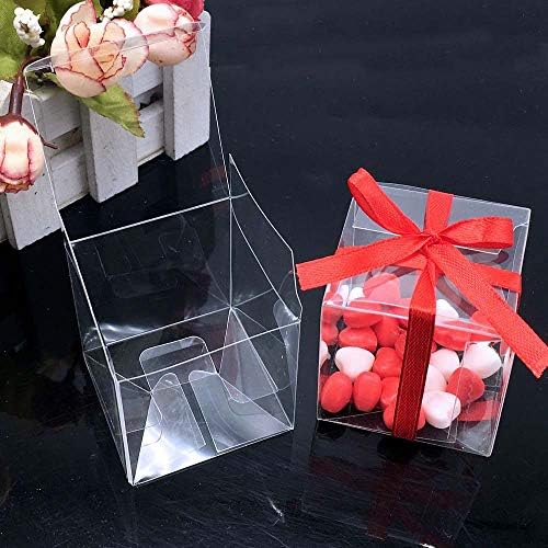 TopHomer 10Pcs Transparent Boxes Clear Gift Boxes for Wedding, Party and Baby Shower Favors, Clear, 10 x 10 x 10 CM