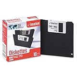 Imation Mac formatierte 8,9 cm (3,5 Zoll) doppelseitige HD-Festplatten Lebenslange Garantie, entworfen, um bequem die 3,5 Millionen Durchgänge zu übertreffen, denen Festplattenhersteller von flexiblen Festplatten erwarten sollen. 10 Stück. Aufbewahrung – siehe KF04510/KF04511