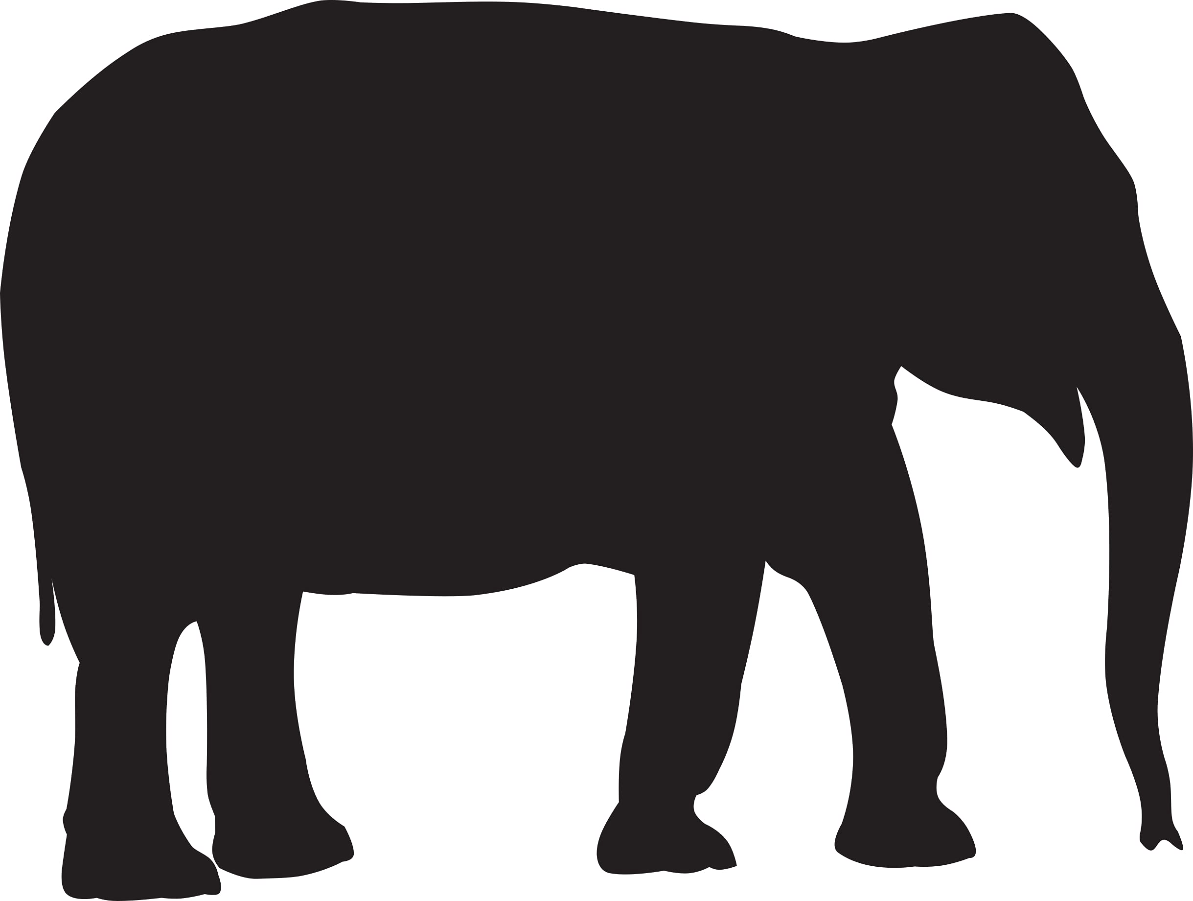 Infusion Gummistempel Elefant, Tier-Holzstempel, 5,1 x 5,1 cm