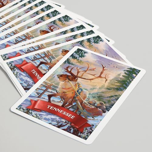 Lantern Press Tennessee, Christmas Sleigh Ride, 52 naipes póker miniatura 5