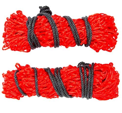 Majestic Ally 2 pcs Ultra Slow Feed 1.5"x1.5" Holes 40” Hay Net for Horses and livestocks (Red)