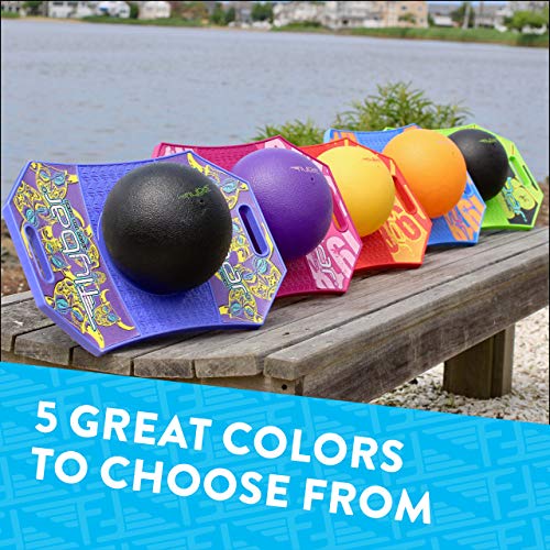 Flybar Pogo Trick Ball For Kids, Trick Bounce Board For Boys And Girls Ages 6+, Up To 160 Lbs, Includes Pump, Easy To Carry Handle, Durable Plastic Deck Indoor, Outdoor Toy Pogo Jumper (Blue Dawn 2) #TOP6