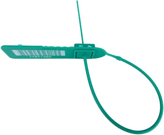 Green Pull-Tight Barcode Security Seals 8'', 1,000 Seals