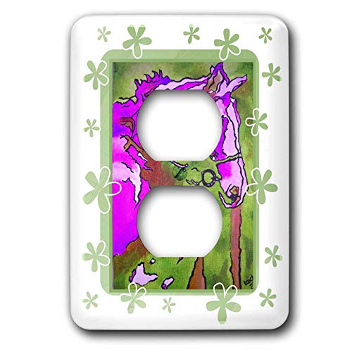 Cache prise 2 prises cheval rose : la solution pour embellir vos murs ternes - 2