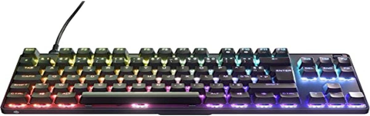 SteelSeries Apex 9 TKL – Mechanical Gaming Keyboard – Optical Switches – 2-Point Actuation – Compact Esports Tenkeyless Form Factor – Hotswappable Switches – French AZERTY Layout