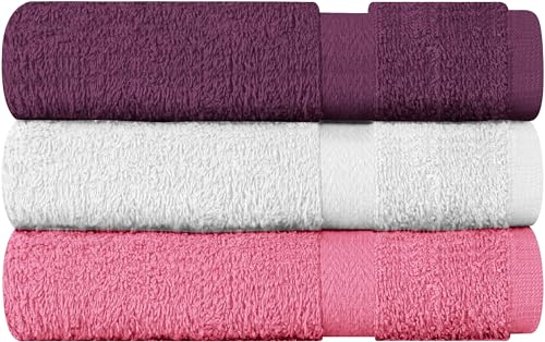 T & L Towel And Linen Mart Towel And Linen Mart 100% Cotton 3 Pack Bath Towel Set, Quick Dry thumb #3
