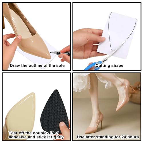 Protectores para suela de zapato 4 piezas adhesivos de caucho miniatura 4