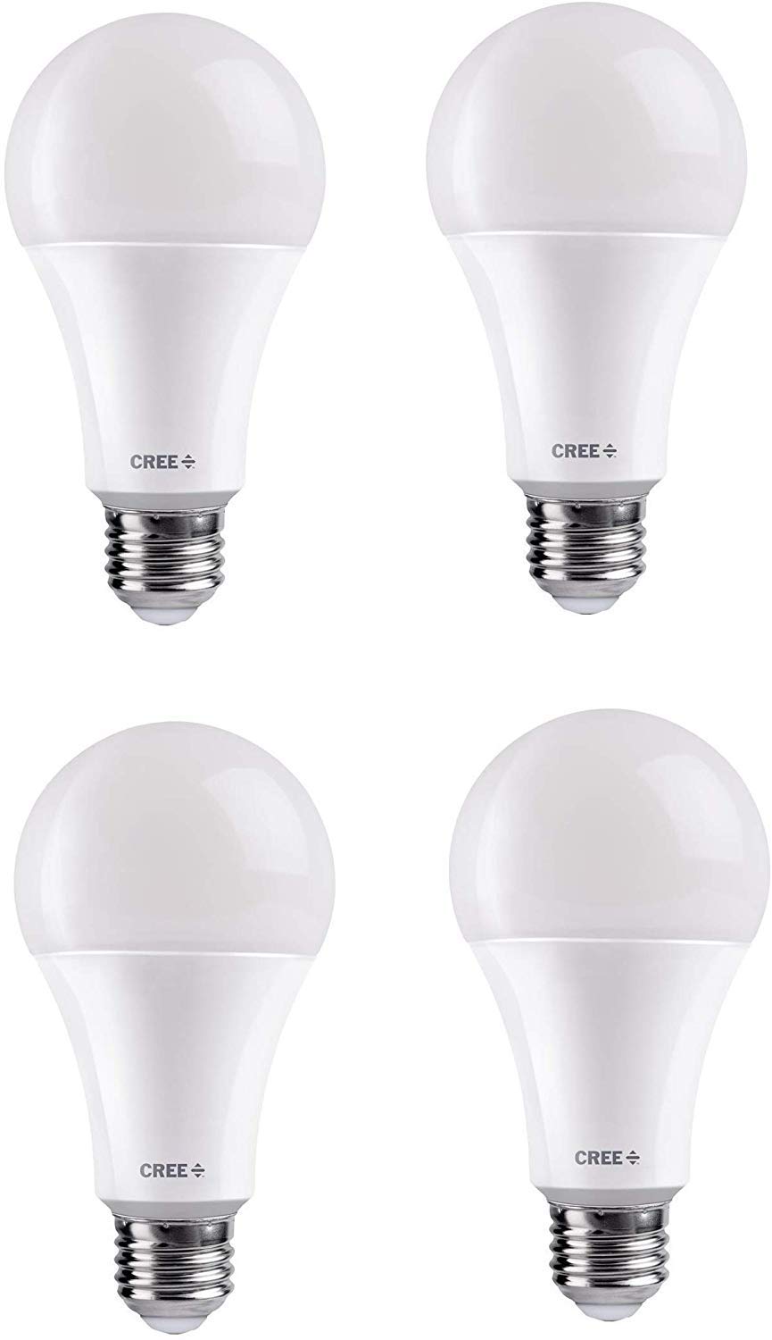 Cree Lighting A19-60W-B1-27K-E26-U4 Basic A19 60W Equivalent LED Light Bulb, 4 pack, Soft White, 4 Count