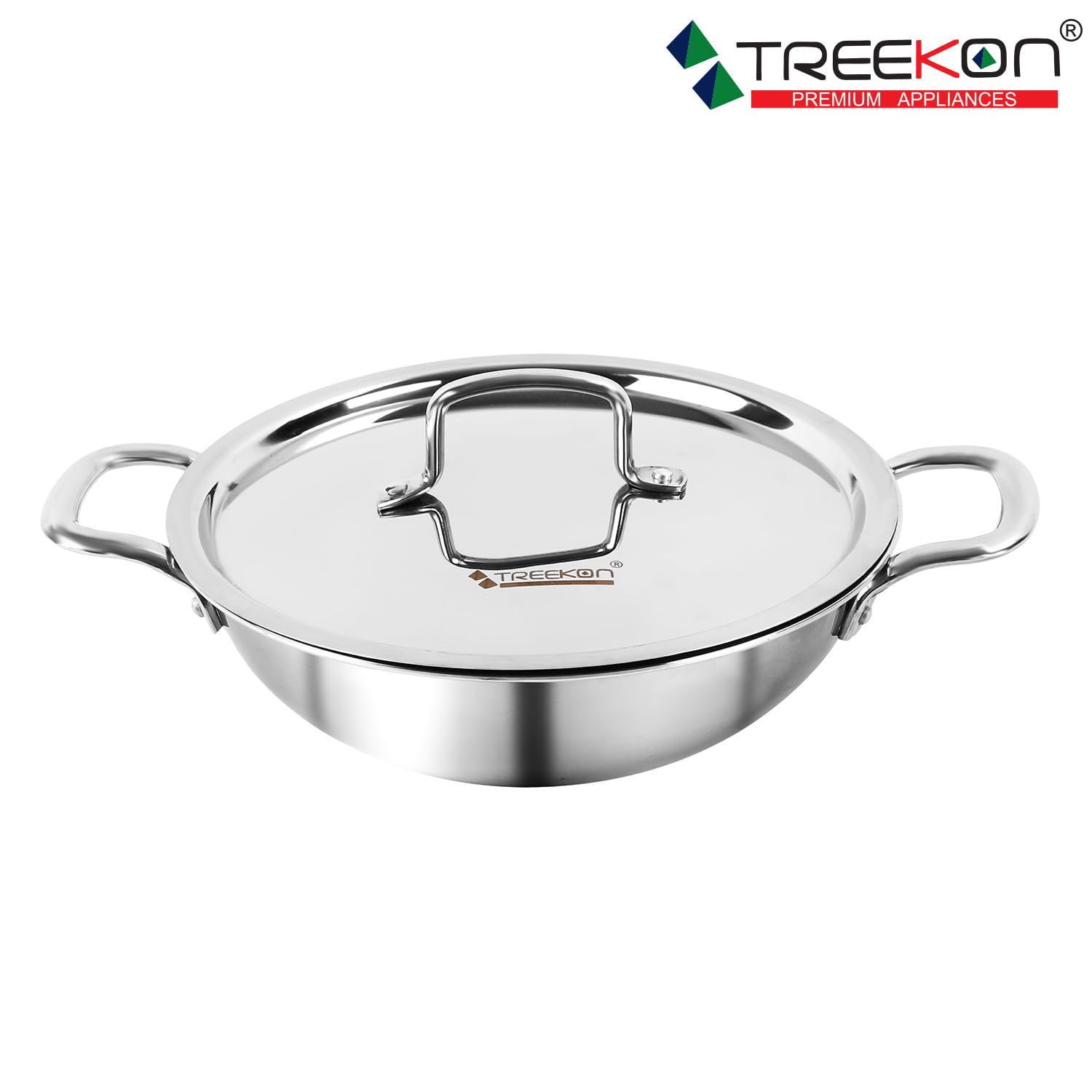 Triply Stainless Steel 20 CM | Non-Stick Deep Kadai 1.5 Litre | Kadhai with Glass Lid | Kadai for Cooking & Frying — Amazon image 2