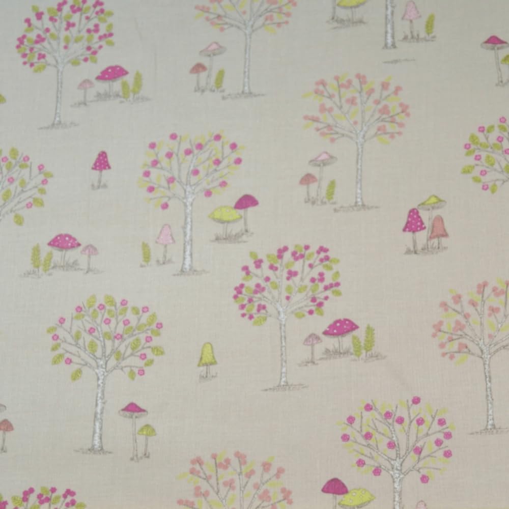 Oh Sew Crafty Limited Taupe 100% Cotton Fabric Lifestyle Woodland Forest Trees 140Cm Wide (Price Per Metre) (Taupe)