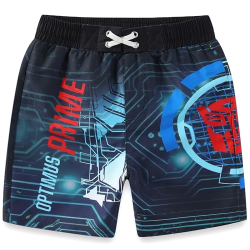 Transformers Optimus Prime Boys UPF 50+ Swim Trunks Bathing Suit for Big Kids