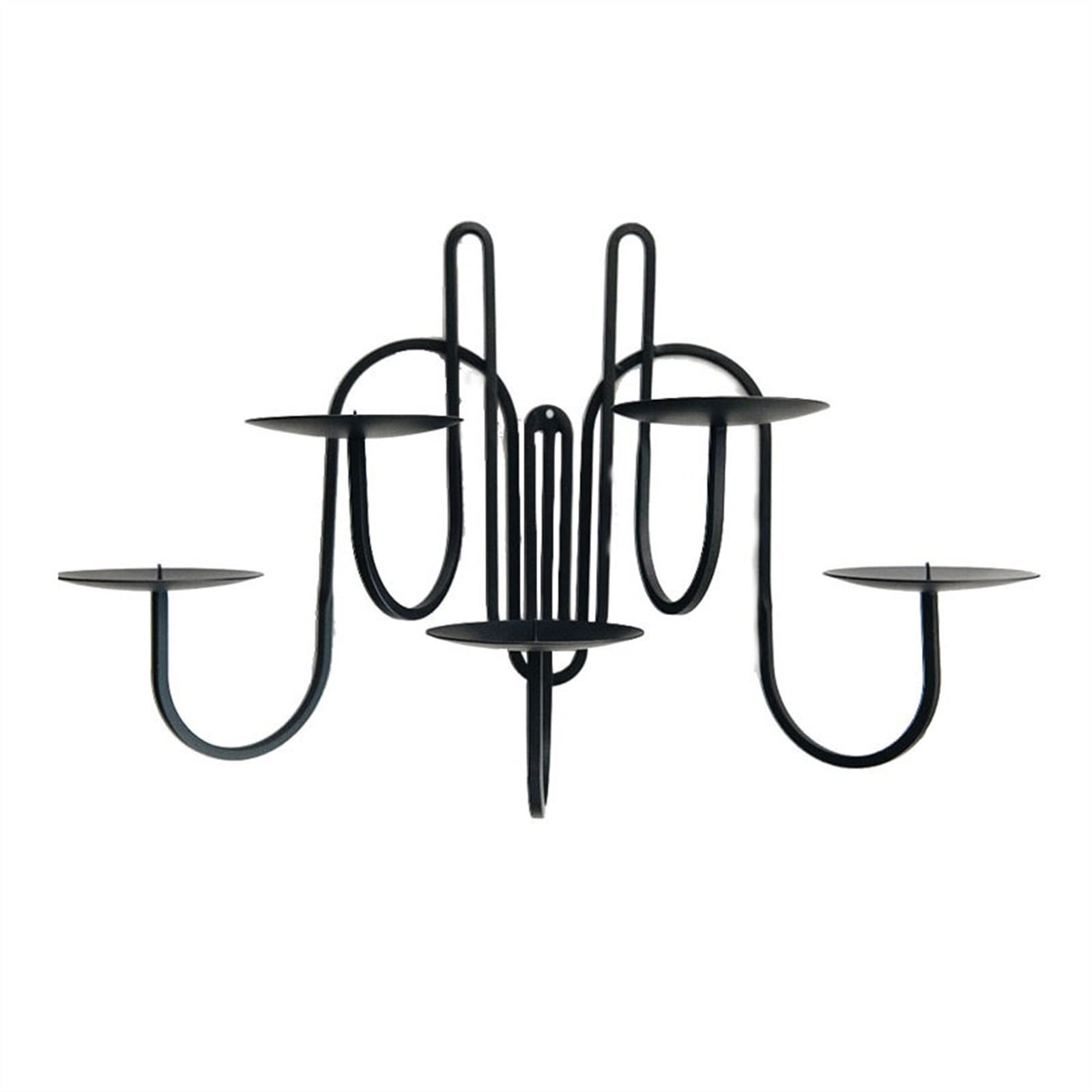 Candelabra European Light Luxury Iron Wall-mounted Candlestick Simple Living Room Porch Corridor Candle Holder Decorate