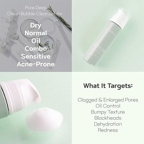 Miniatura 6 de PONGDANG Limpiador de burbujas de limpieza profunda de poros de 5.11 onzas líquidas  Espuma BHA ultra suave para una piel clara e hidratada  Cero