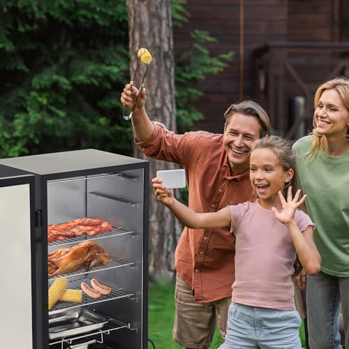 Royal-Gourmet-SE2805-28-Inch-Analog-Electric-Smoker-with-3-Cooking-Grates-Outdoor-Smoker-with-Adjustable-Temperature-Control-454-Sq-In-Cooking-Area-for-Outdoor-Backyard-BBQ-Black Royal Gourmet SE2805 28 Inch Analog Electric Smoker with 3 Cooking Grates Outdoor Smoker with Adjustable Temperature Control 454 Sq In Cooking Area for Outdoor Backyard BBQ Black