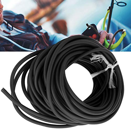 Slingshot Latex Tube, 32.8 Feet Latex Tube Elastic Rope 1.7mm ID / 4.5mm OD for Slingshot Catapult Outdoor Hunting Fitness (nero) - Image 3