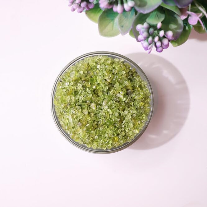 Image of Peridot Crystal Chips (500 Gm) | Natural Healing Crystals for Emotional Balance & Abundance | Crystal Stones for Reiki, Meditation & Vastu | Ideal for DIY Jewellery Making & Home Decoration