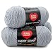 RED HEART E300PK.0341 Super Saver 3-Pack Yarn, Light Grey 3 Pack